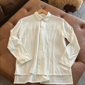 ADAY Something Cool button down SMALL technical silk